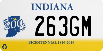 IN license plate 263GM