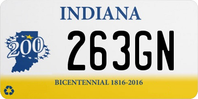 IN license plate 263GN