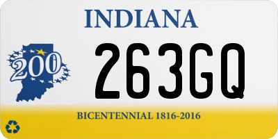 IN license plate 263GQ