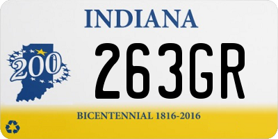 IN license plate 263GR