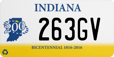 IN license plate 263GV