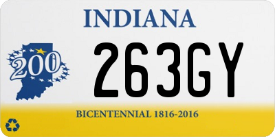 IN license plate 263GY