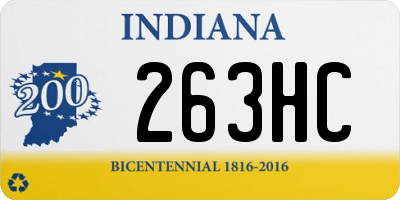 IN license plate 263HC