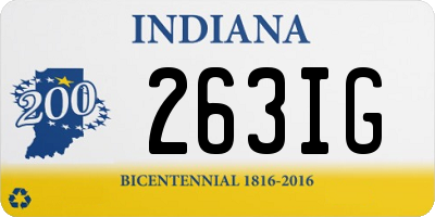 IN license plate 263IG