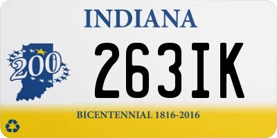 IN license plate 263IK