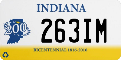 IN license plate 263IM