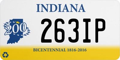 IN license plate 263IP