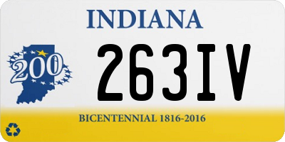 IN license plate 263IV