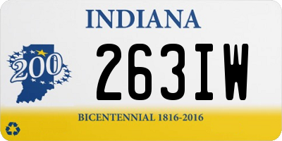 IN license plate 263IW