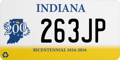 IN license plate 263JP