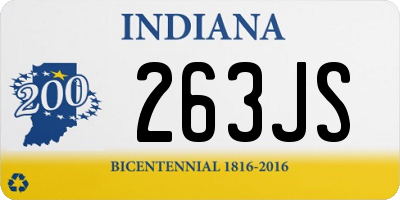 IN license plate 263JS