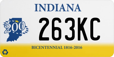 IN license plate 263KC