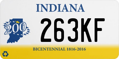 IN license plate 263KF