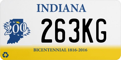 IN license plate 263KG