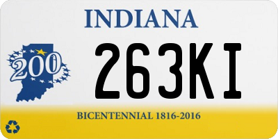 IN license plate 263KI