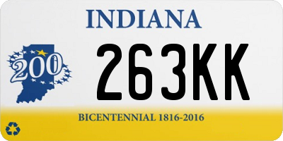 IN license plate 263KK