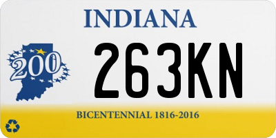 IN license plate 263KN