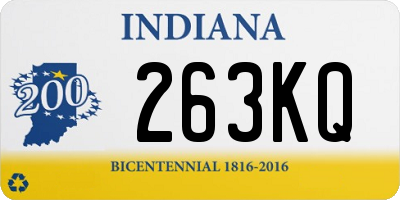 IN license plate 263KQ