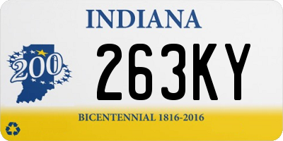 IN license plate 263KY