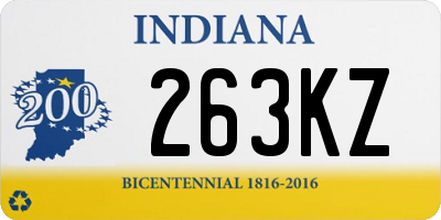 IN license plate 263KZ