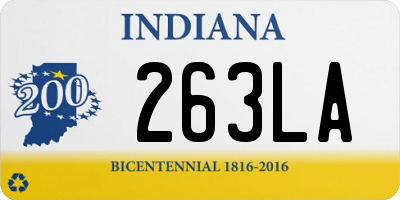 IN license plate 263LA