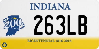 IN license plate 263LB