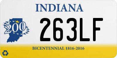 IN license plate 263LF