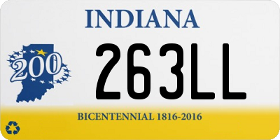 IN license plate 263LL