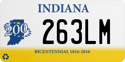 IN license plate 263LM