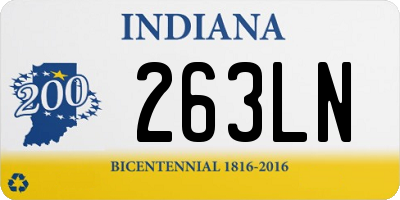 IN license plate 263LN