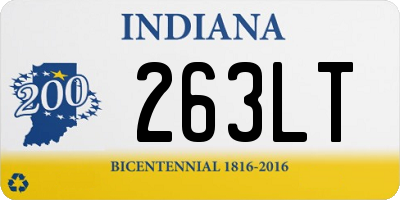 IN license plate 263LT