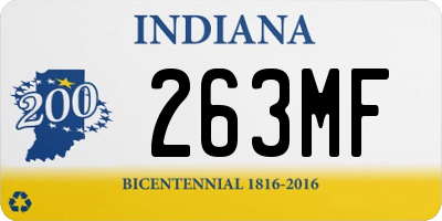 IN license plate 263MF