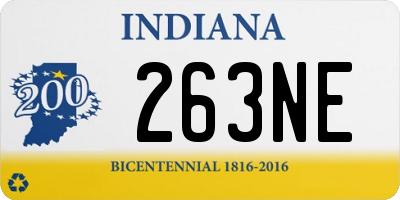 IN license plate 263NE