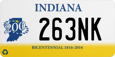 IN license plate 263NK