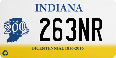 IN license plate 263NR