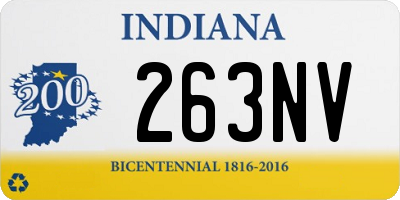 IN license plate 263NV