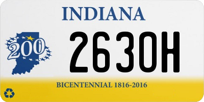 IN license plate 263OH