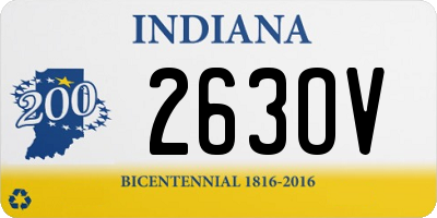 IN license plate 263OV