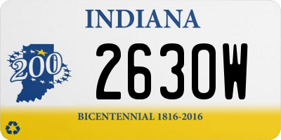 IN license plate 263OW