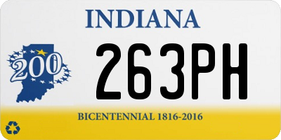 IN license plate 263PH