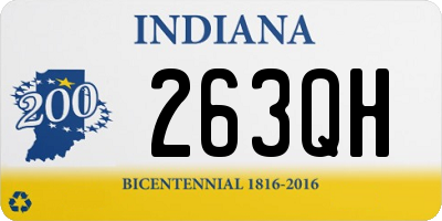 IN license plate 263QH