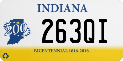 IN license plate 263QI