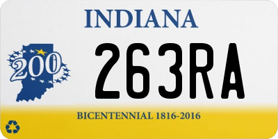 IN license plate 263RA