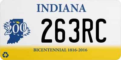 IN license plate 263RC