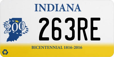 IN license plate 263RE