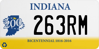 IN license plate 263RM