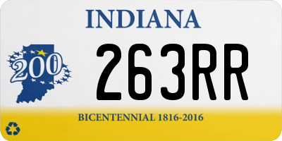 IN license plate 263RR