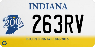 IN license plate 263RV