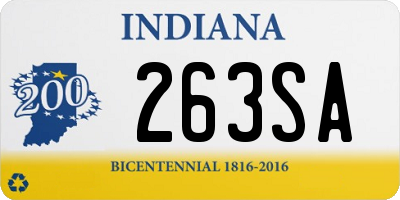 IN license plate 263SA