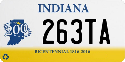 IN license plate 263TA